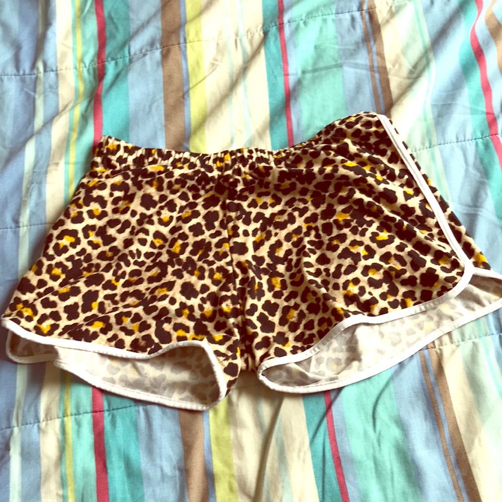 Cheetah print pajama shorts